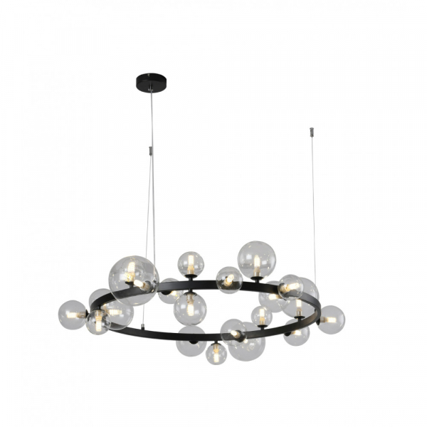 Подвесная люстра Kink Light Иона черная d110 h120 21*G9 4000K