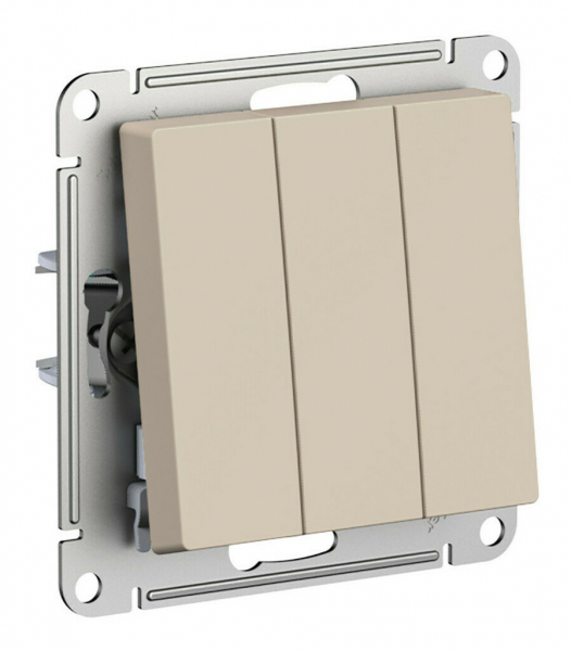 Выключатель 3-кл. AtlasDesign (сх.1+1+1) 10AX механизм песочн. SE ATN001231
