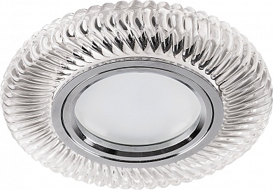 *Свет-к потол. вст. с подсв. 15LED*2835 SMD 4000K, MR16 50W G5.3, прозрачный, CD988 Feron  
