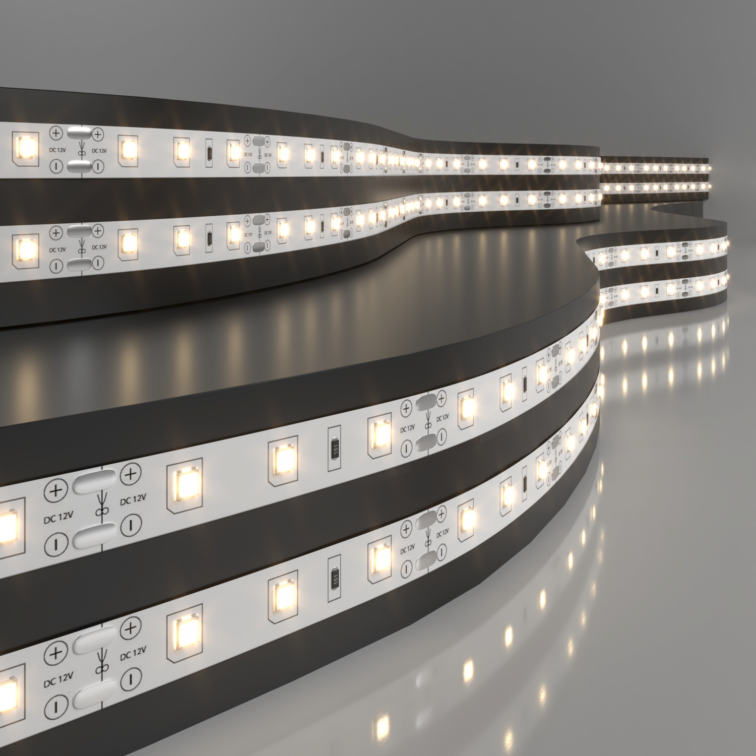 Лента светодиодная White 5054 120led 12V IP33