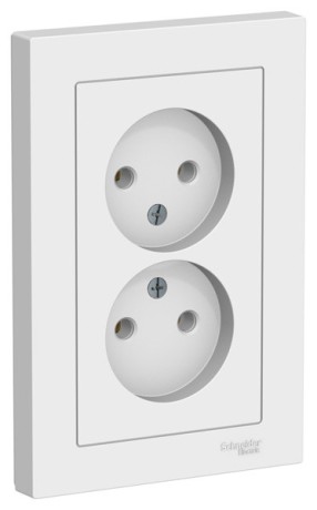 Розетка двойная б/з,16А, в сбореSysteme Electric AtlasDesign Лотос SE ATN001320