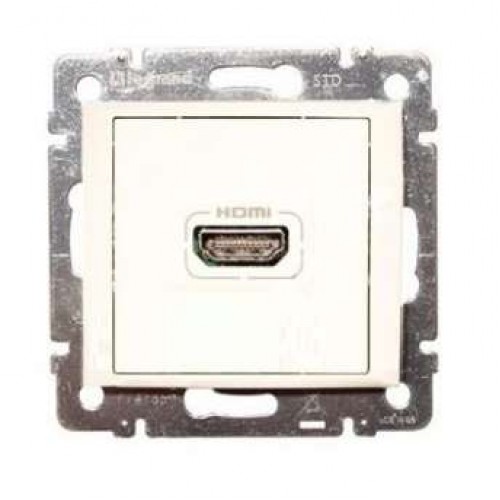 Механизм розетки HDMI 1-м СП Valena бел. Leg