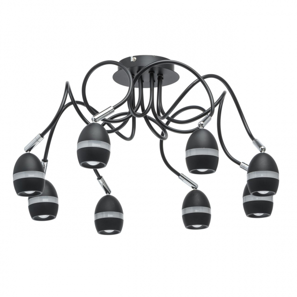 Потолочная светодиодная люстра De Markt Этингер 7 LED 32W 3000K черная