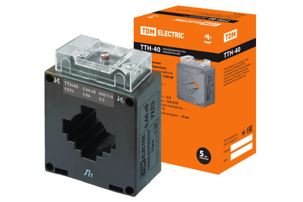 *Трансформатор тока измерительный ТТН 40/600/5-5VA/0.5 TDM