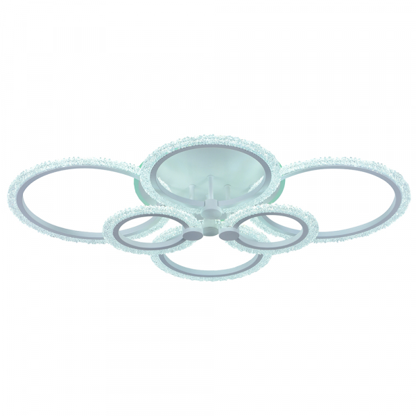 Люстра светодиодная Profit Light 8003/6 WHT 108W+8W RGB 3000-6000K пульт