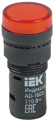 Арматура светосигнальная AD-16DS 24В AC/DC красн. IEK