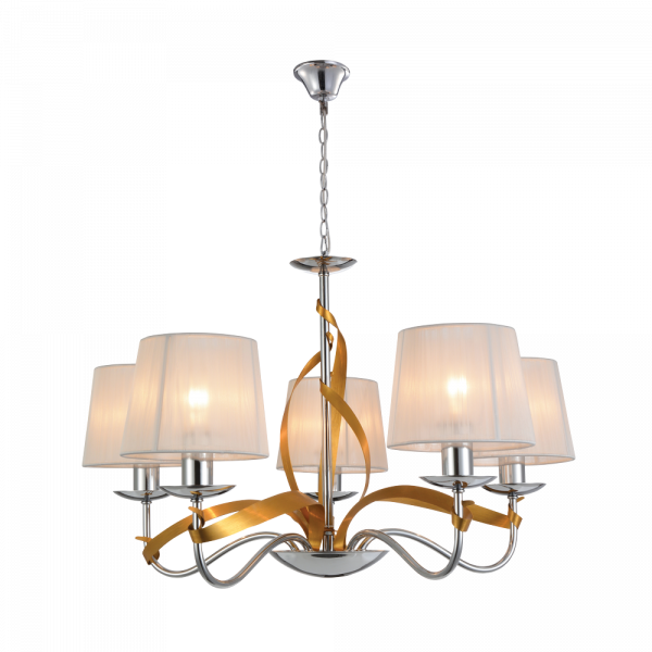Подвесная люстра BenettiI Nastro Modern 5*E14 430*610мм золото/сатин