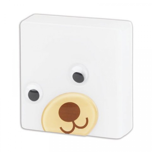 *Ночник светодиодный NL04-BW Медведь с датчиком освещения 230В БЕЛЫЙ IN HOME