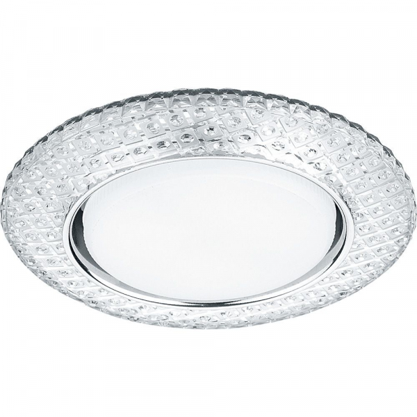 Светильник встраиваемый с белой LED подсветкой Feron CD4042 GX53, прозрачный, хром, 20LED*2835 SMD 