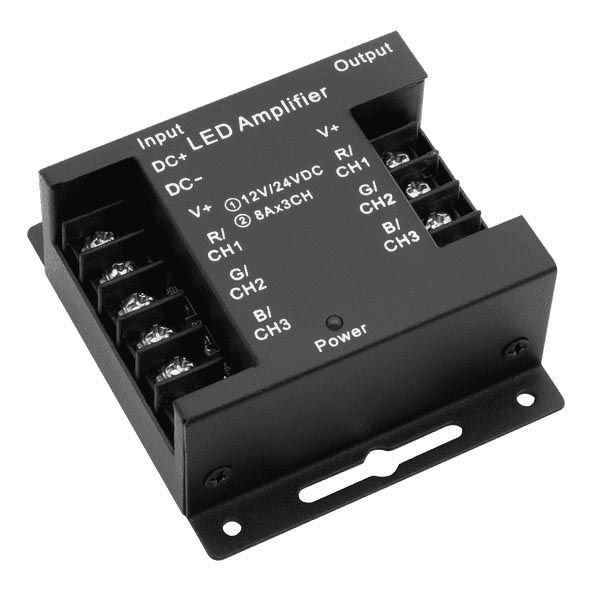 Усилитель RGB, 24А Черный AMP-RGB-24A-BL SWG