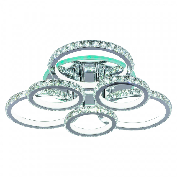 Люстра светодиодная Profit Light 8052/3+3 CHR 228W+8W RGB 3000-6000K пульт