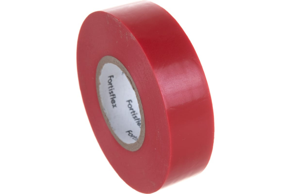 Изолента ПВХ 19х0.15x20 красная Fortisflex