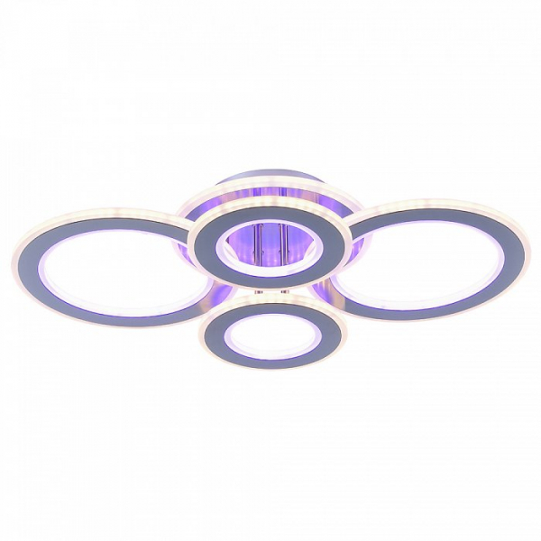 Люстра светодиодная Profit Light 8005/2+2 NKL 116W+84W BL+YL 3000-6000K пульт
