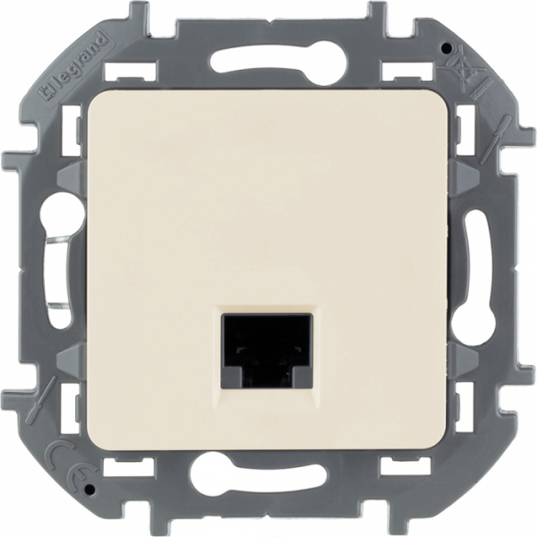 Розетка информационная RJ 45 категория 5e UTP слоновая кость INSPIRIA Leg