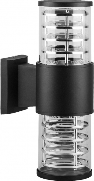 Светильник уличный, «Сан-Франциско» Feron DH0802 2*60W 2*Е27 230V IP54 черный 175*108*320мм