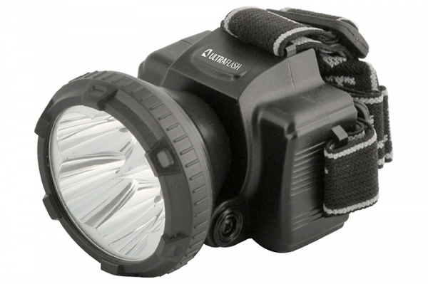 Ultraflash LED5365 (фонарь налобн аккум 220В, черный, 5 LED, 2 реж, пласт, бокс)