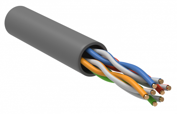 Кабель витая пара U/UTP кат.5е 4х2х24 AWG solid CU PVC GENERICA ITK