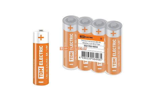 Элемент питания LR6 AA Alkaline 1,5V SR-4 цена за 1 шт. TDM