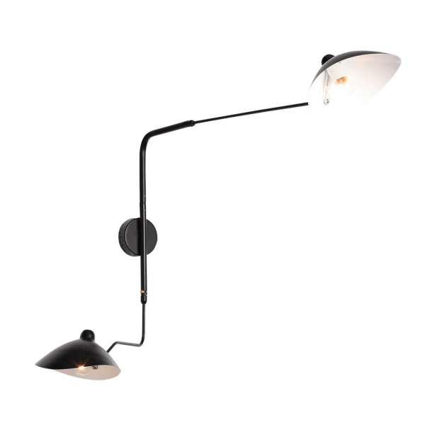 Бра ST Luce Spruzzo SL305.401.02 черный, белый E27 2х60W