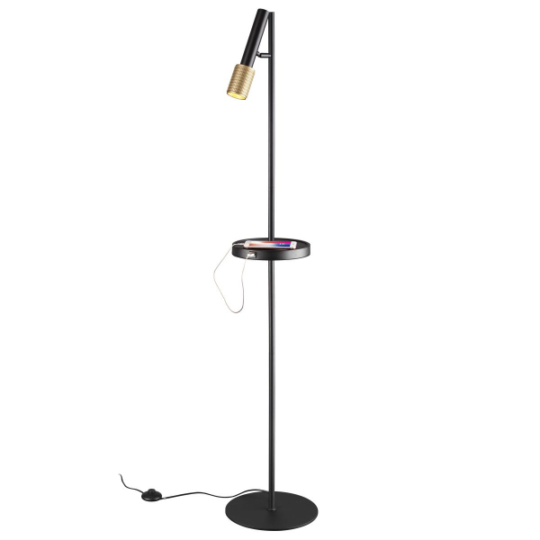 Напольн. св-ник Odeon Light Hightech Mehari черн/зол/металл 4240/1F GU10