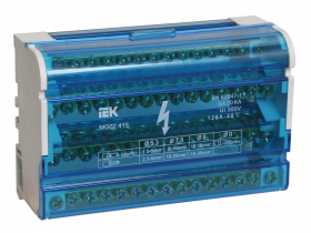 Шина на DIN-рейку в корпусе (кросс-модуль) ШНК 4х15 3L+PEN IEK