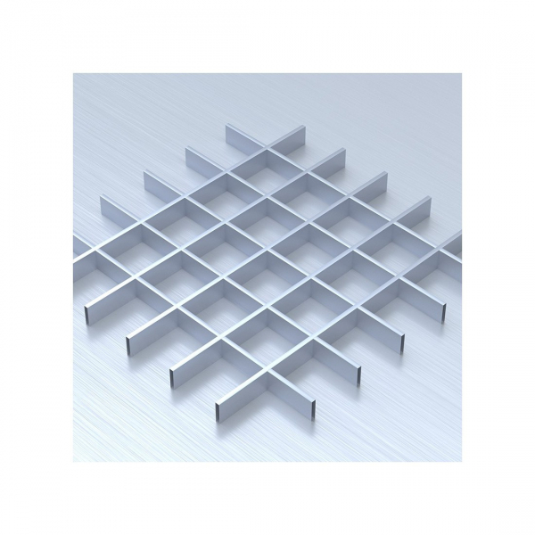 Потолок Грильято 120х120, h=50, b=10, RAL 9011 черный