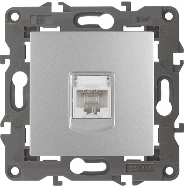 Розетка 14-3107-03 RJ45 Elegance алюм. ЭРА