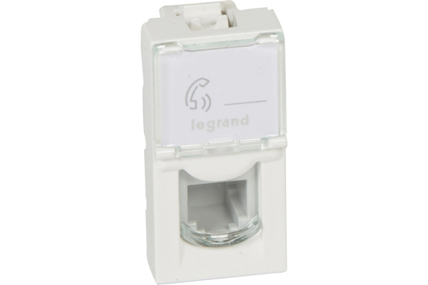 Механизм телефонной розетки Legrand 1-м СП RJ11 MOSAIC NEW 4 конт