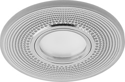 Свет-к потол. вст. с подсв. 15LED*2835 SMD 4000K, MR16 50W G5.3,белый матовый, хром, CD950 Feron  