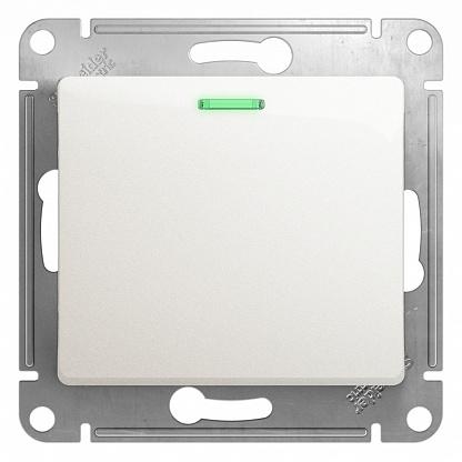 Механизм выключателя 1-кл СП GLOSSA с подсветкой 10А IP20 сх 1а перламутр в рамку SchE
