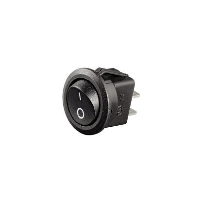 Выключатель клавишный 250В 6А (2с) ON-OFF круглый черн. Micro (RWB-105; SC-214) Rexant 36-2510
