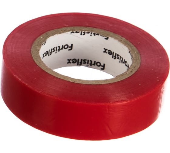 Изолента ПВХ 15x0.15х10 красная Fortisflex