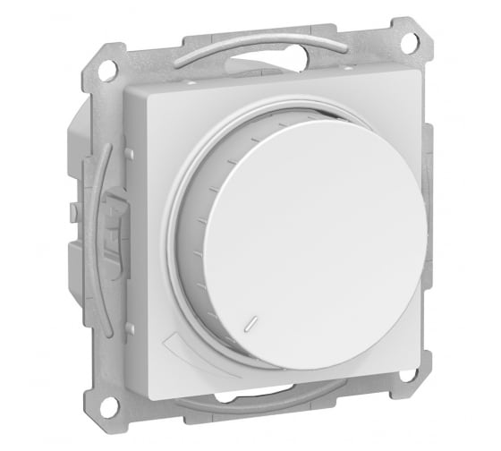 Светорегулятор поворотно-нажимной универс. 5-200Вт бел. SchE 1240048 UNICA NEW LED 
