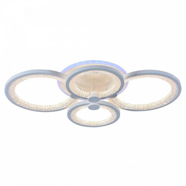Люстра светодиодная Profit Light 8002/4 WHT 100W+8W RGB 3000-6000K пульт