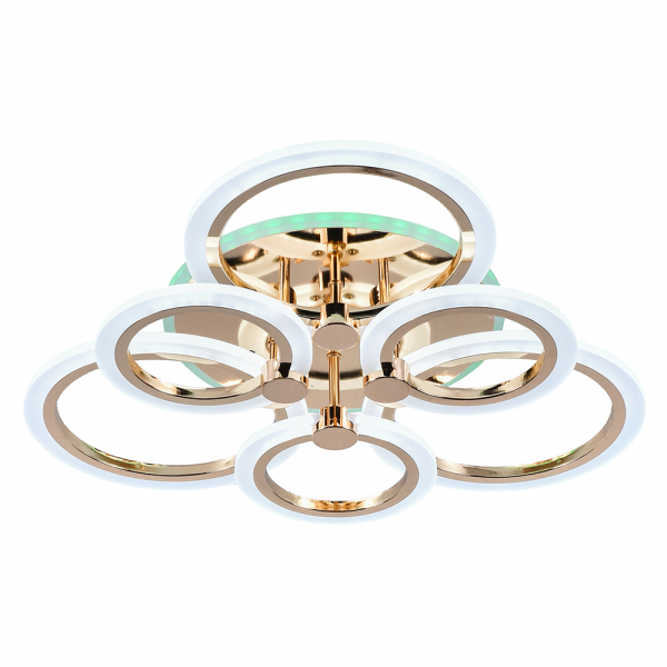 Люстра светодиодная Profit Light 1376/6 FGD A 108W+8W RGB 3000-6500K пульт