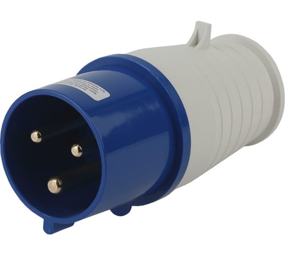 Вилка ЭРА V-32-2P-PE-IP44 переносная 023 2Р+РЕ 32А 220В IP44