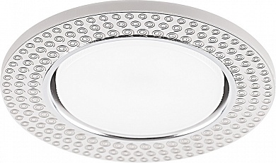 Светильник встраиваемый с белой LED подсветкой Feron CD4029 потолочный GX53 без лампы, прозрачный, х