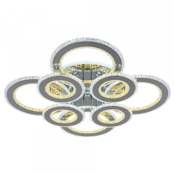 Светодиодная люстра ProfitLight 8040/4+4 CHR 220W+168W BL+YL 3000-6000K 27100lm пульт
