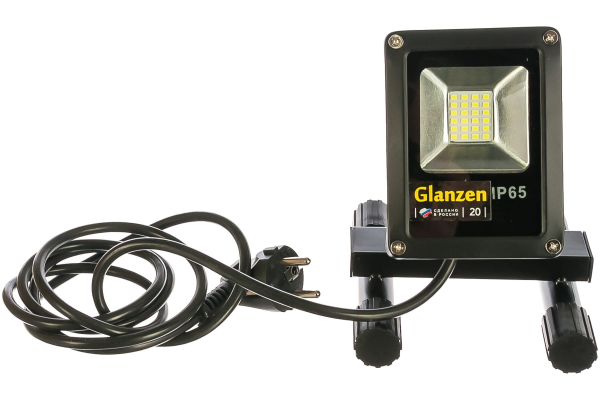 Светодиодный прожектор переносной GLANZEN FAD-0014-20 20Вт 65000К