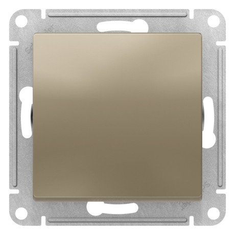 Выключатель 1-кл. AtlasDesign 2-п. 10А мех. шампань Sch ATN000521