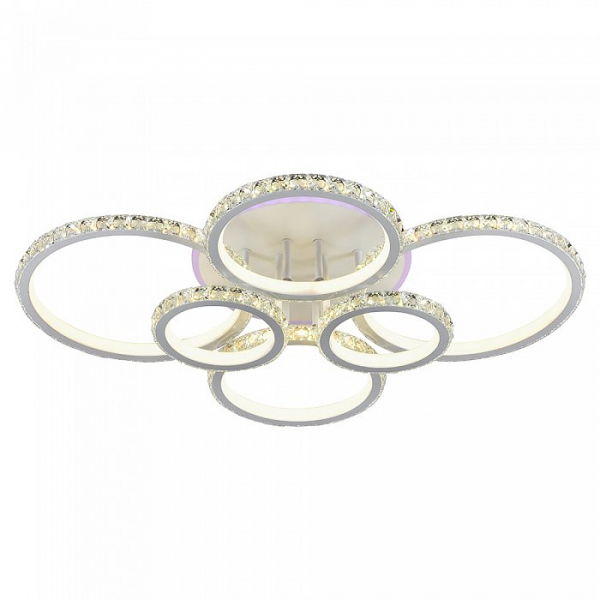 Люстра светодиодная Profit Light 18052/6 WHT 312W+8W RGB 3000-6500K пульт