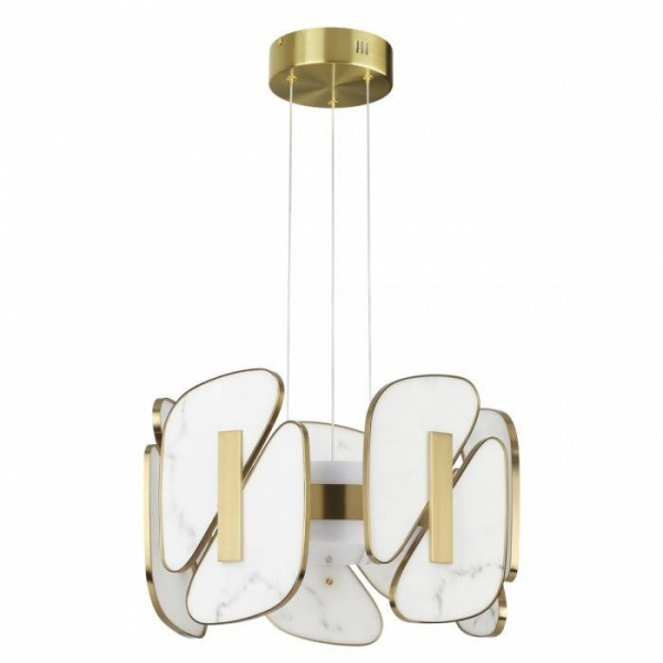 Подвесной светильник LED 45W 3000K 220V CHIARA 6638/45L HIGHTECH ODL24 металл/золотой/искусственный 