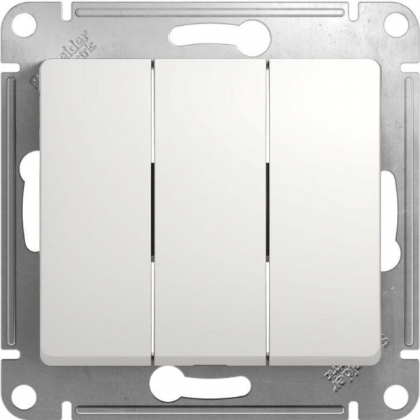 Механизм выключателя 3-кл. СП GLOSSA 10А IP20 10AX бел. SchE