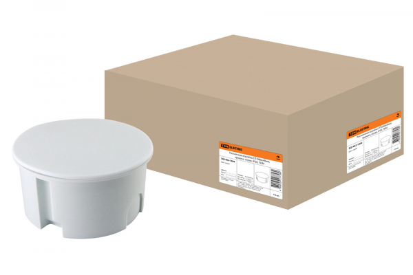 Коробка распаячная СП D80х40мм крышка серая IP20 TDM