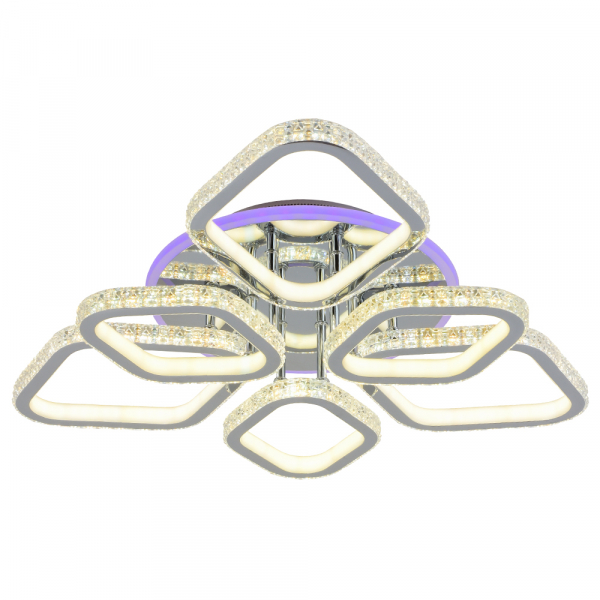 Люстра светодиодная Profit Light 8044/3+3 CHR 240W+8W RGB 3000-6000K пульт