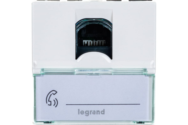 Розетка компьютерная RJ45 2 модуля категория 5 LEGRAND MOSAIC