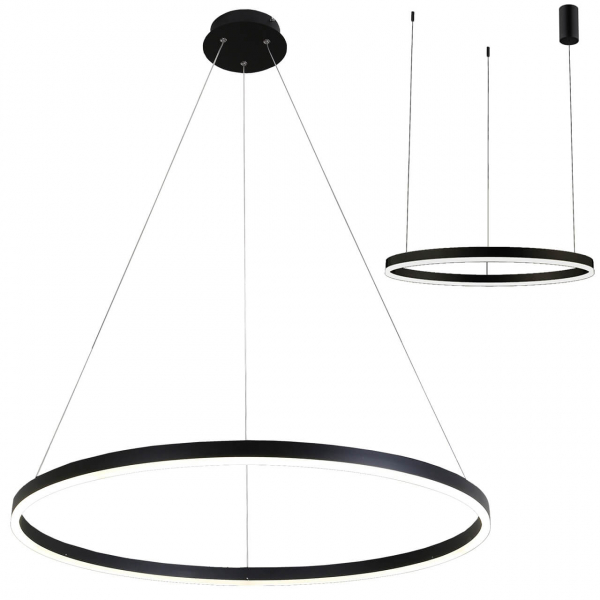 Подвесной светодиодный светильник Kink Light Тор 08214,19A(4000K) D80 H1200 LED 45W 4000K черный