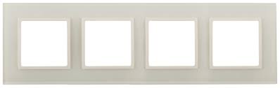 Рамка 4-м 14-5104-02 стекло Elegance сл.кость+сл.к ЭРА
