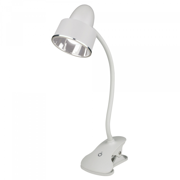 *Светильник настольный прищепка сенсорный выключатель белый TLD-557 Beige/LED/350Lm/5500K/Dimmer 5W