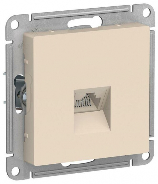 Механизм розетки компьютерной ATLAS DESIGN RJ45 беж. SchE